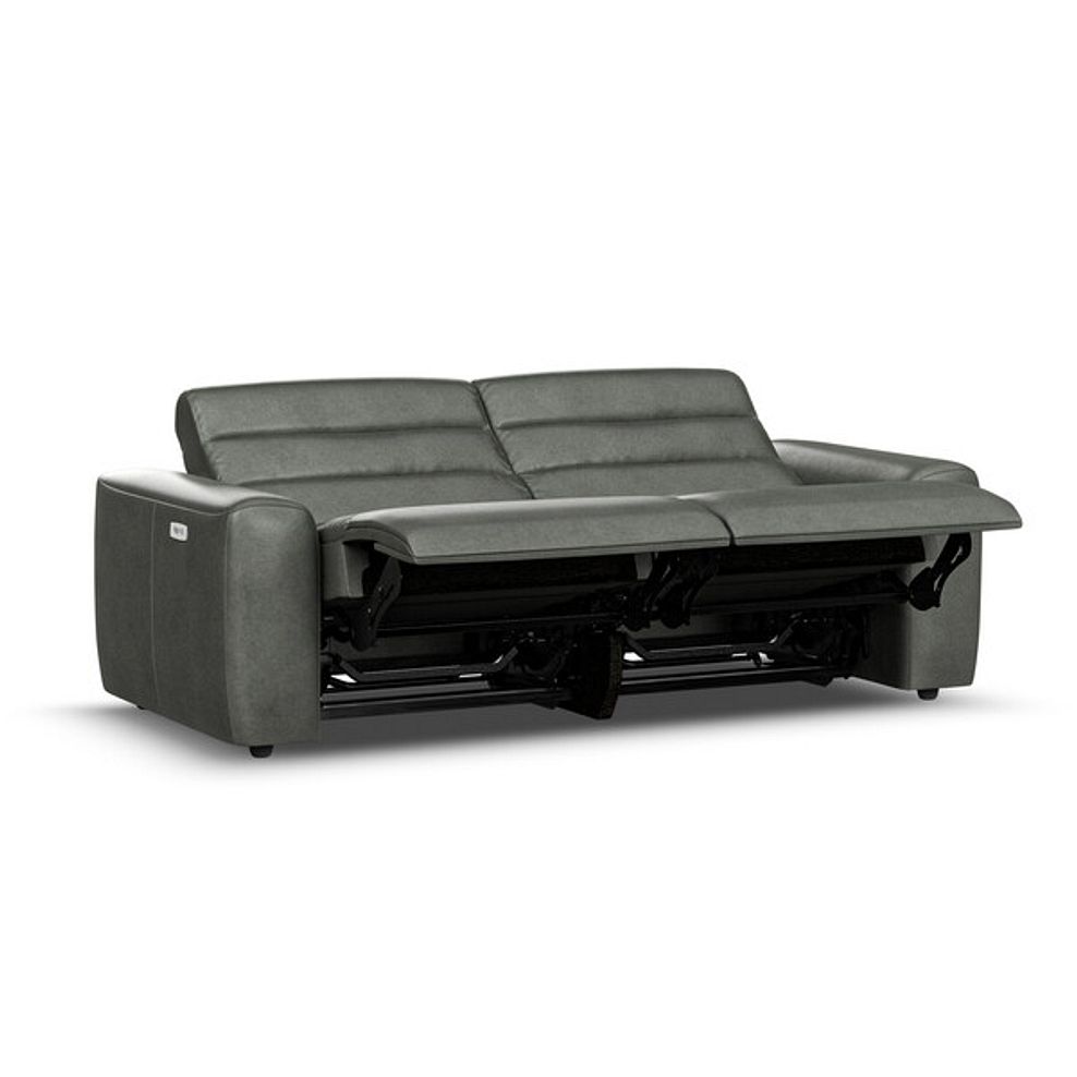 Cohen 3 Seater Electric Recliner in Virgo Lead Leather 4