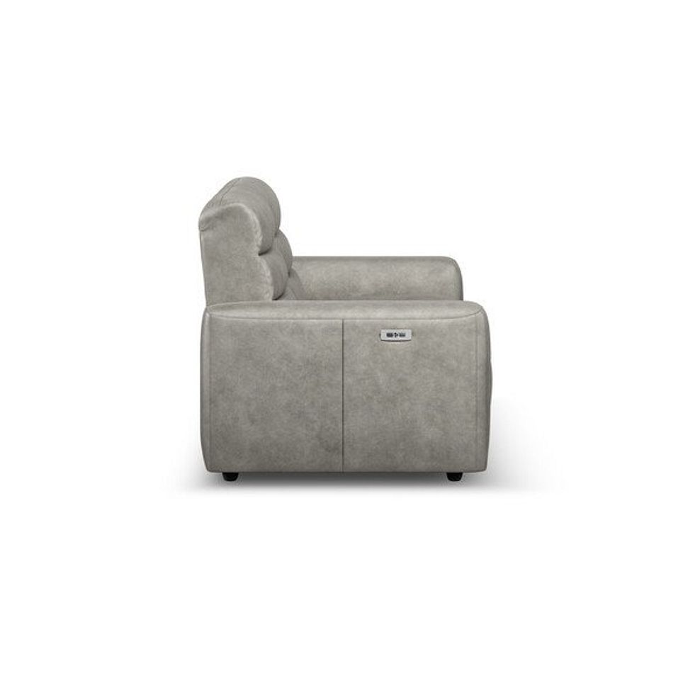Cohen 3 Seater Electric Recliner in Virgo Platinum Leather 7