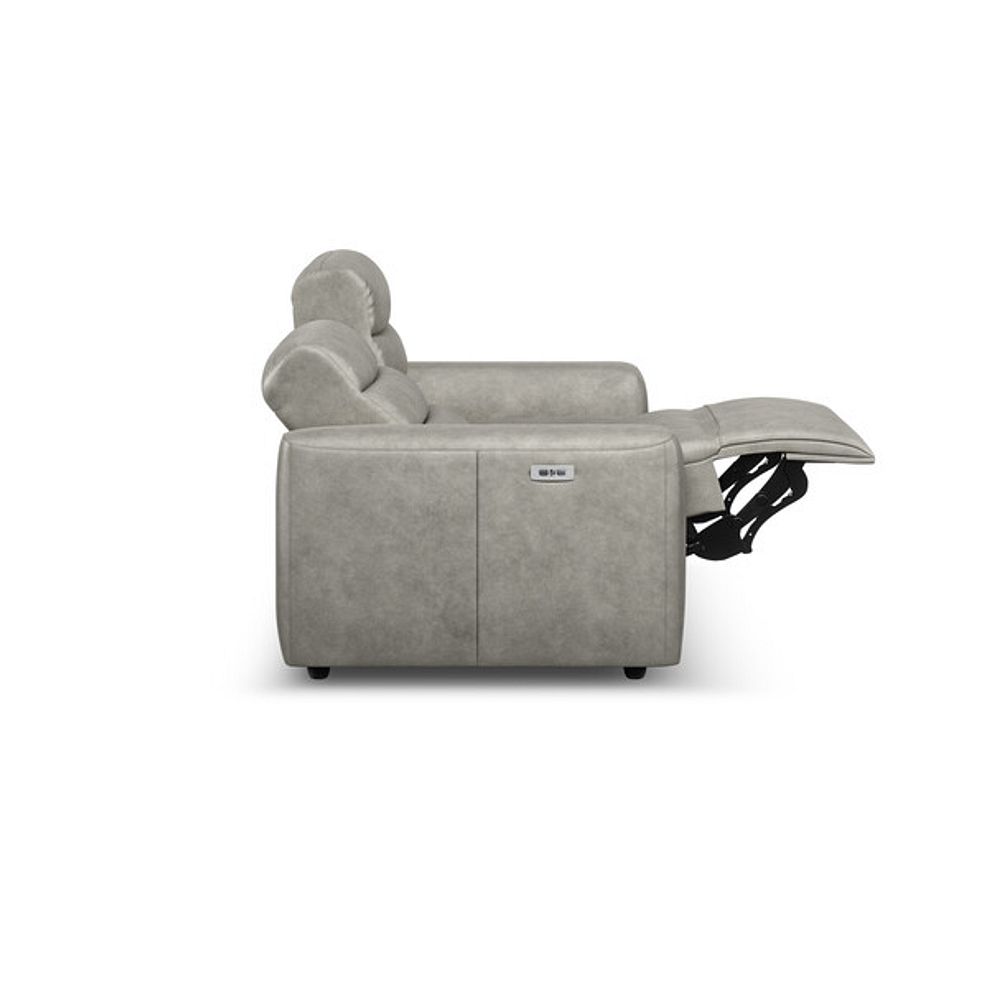 Cohen 3 Seater Electric Recliner in Virgo Platinum Leather 8
