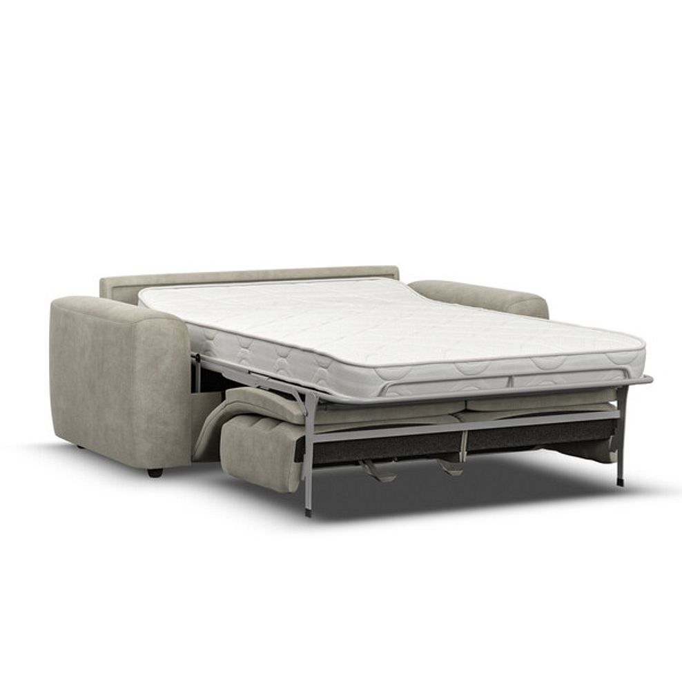Cohen 3 Seater Sofa Bed in Miller Taupe Fabric 1