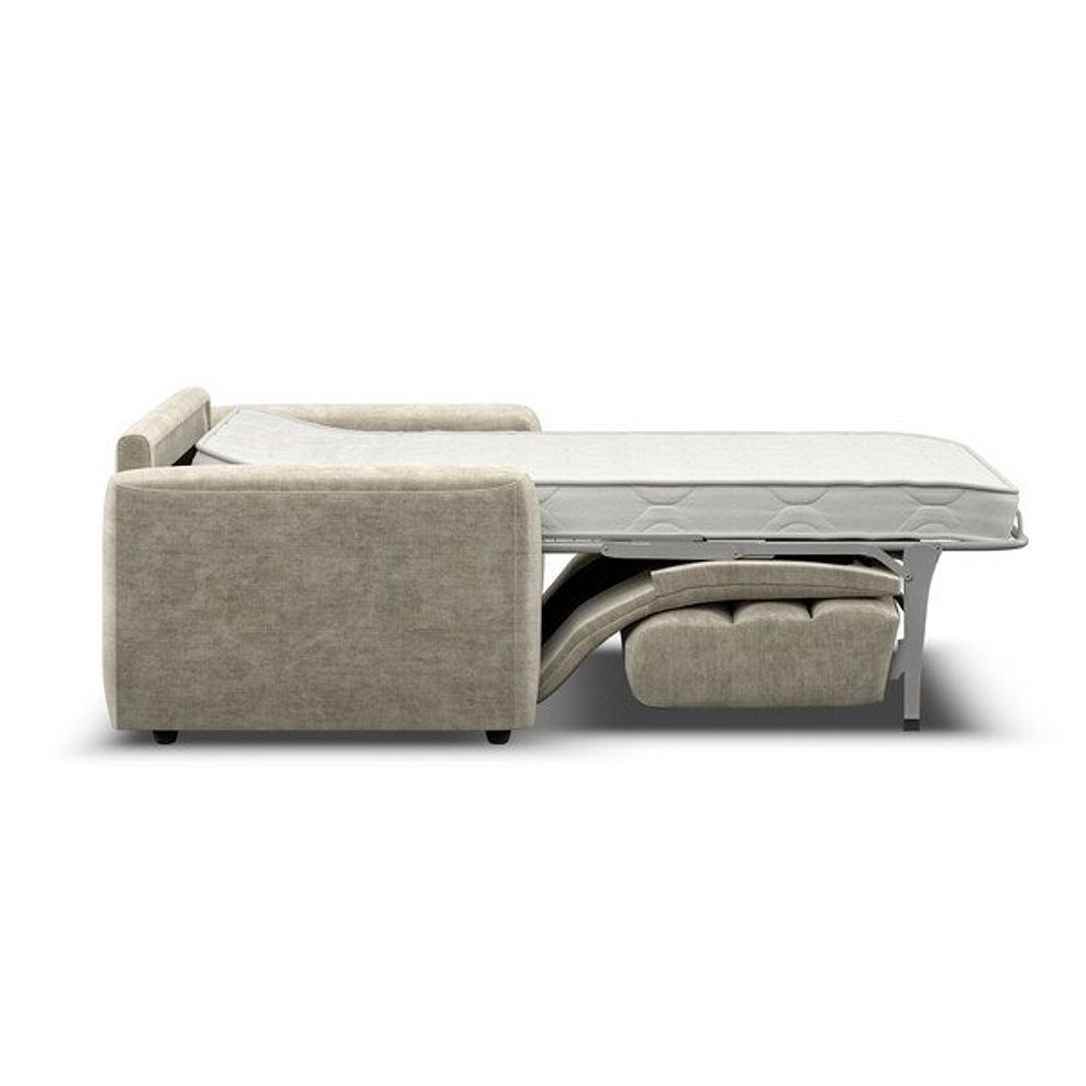Cohen 3 Seater Sofa Bed in Plush Beige Fabric 6