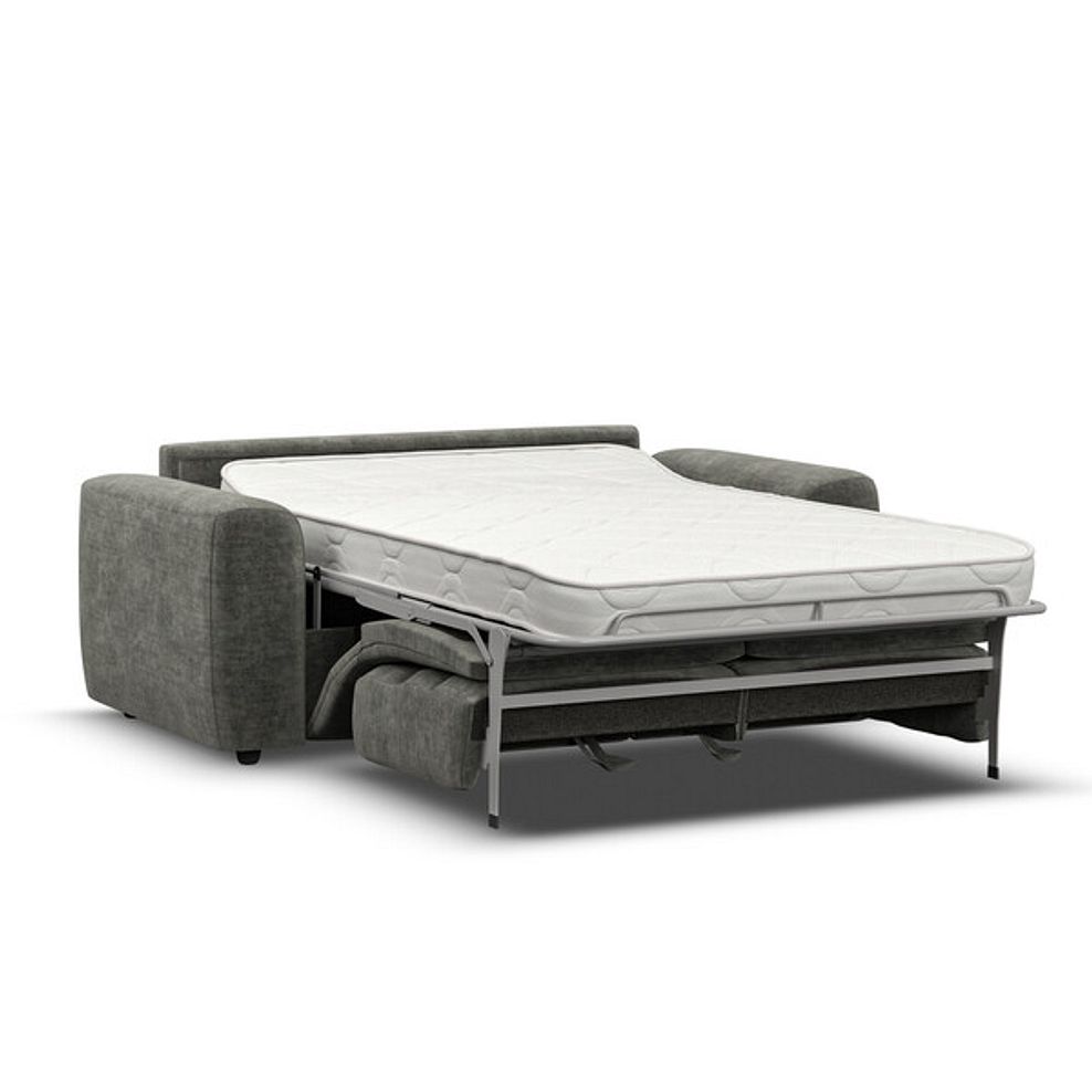 Cohen 3 Seater Sofa Bed in Plush Charcoal Fabric 1