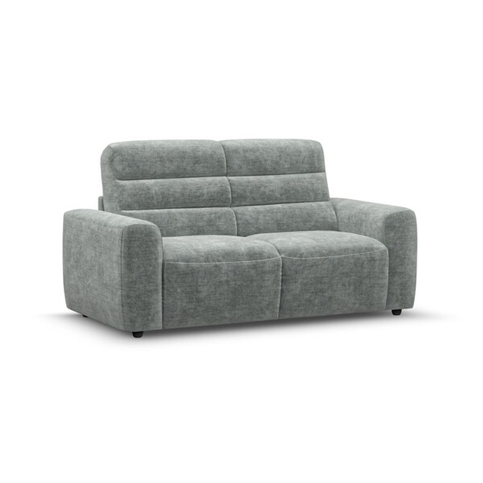 Cohen 3 Seater Sofa Bed in Plush Silver Fabric 2