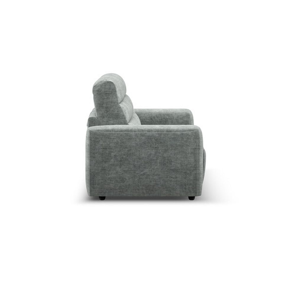 Cohen 3 Seater Sofa Bed in Plush Silver Fabric 5