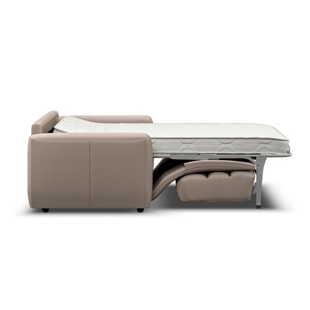 Cohen 3 Seater Sofa Bed in Virgo Buff Leather 6