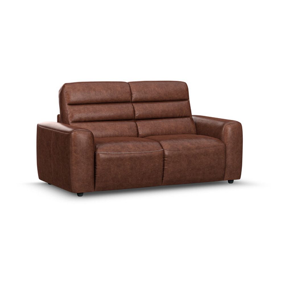 Cohen 3 Seater Sofa Bed in Virgo Chestnut Leather 2