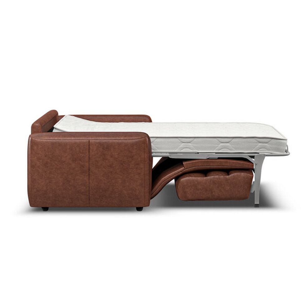 Cohen 3 Seater Sofa Bed in Virgo Chestnut Leather 6