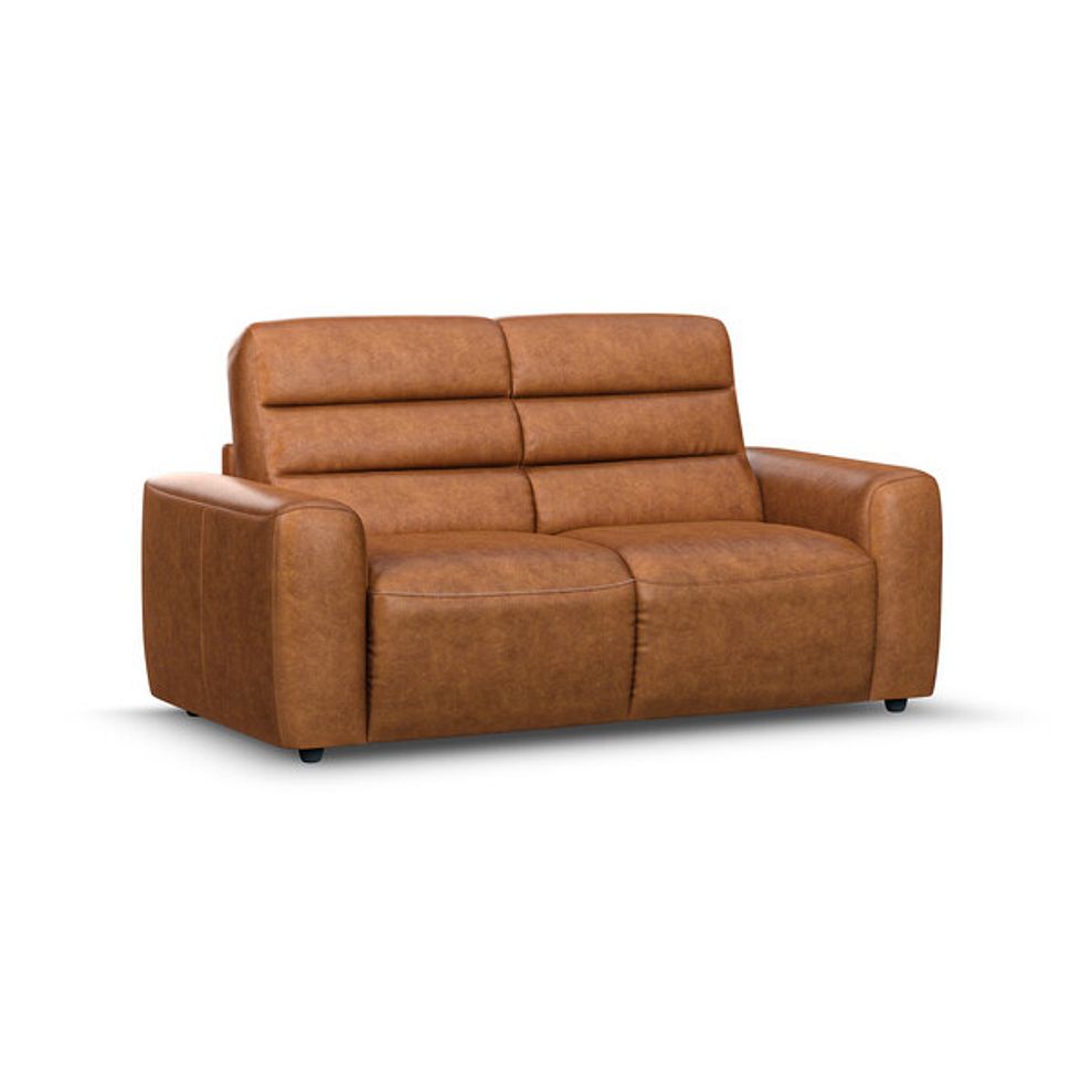 Cohen 3 Seater Sofa Bed in Virgo Cognac Leather 2