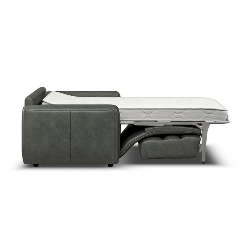 Cohen 3 Seater Sofa Bed in Virgo Lead Leather 6