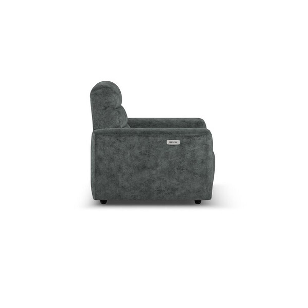 Cohen Electric Recliner Armchair in Dapple Grey Fabric 6