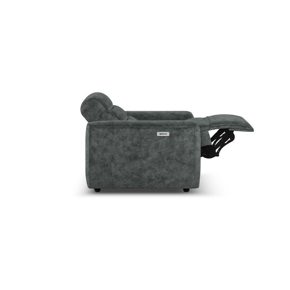 Cohen Electric Recliner Armchair in Dapple Grey Fabric 7