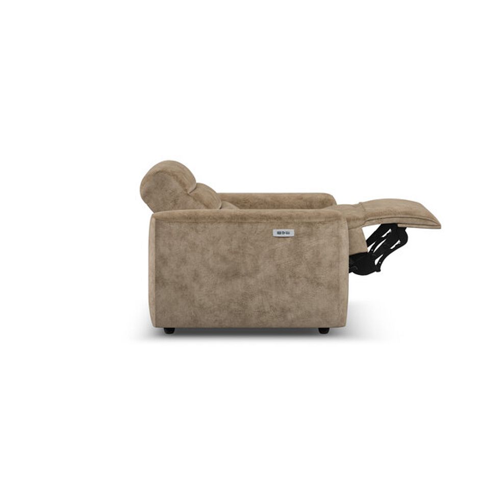 Cohen Electric Recliner Armchair in Dapple Taupe Fabric 7