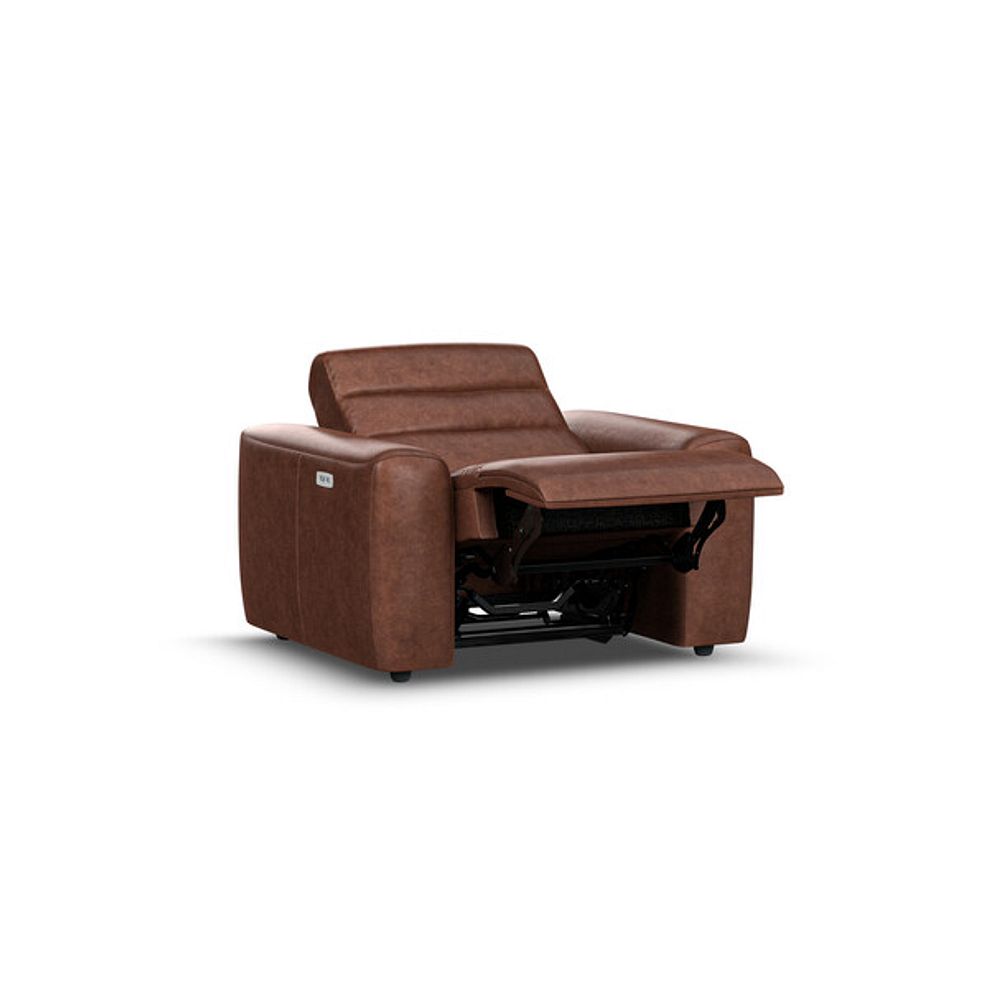 Cohen Electric Recliner Armchair in Virgo Chestnut Leather 3