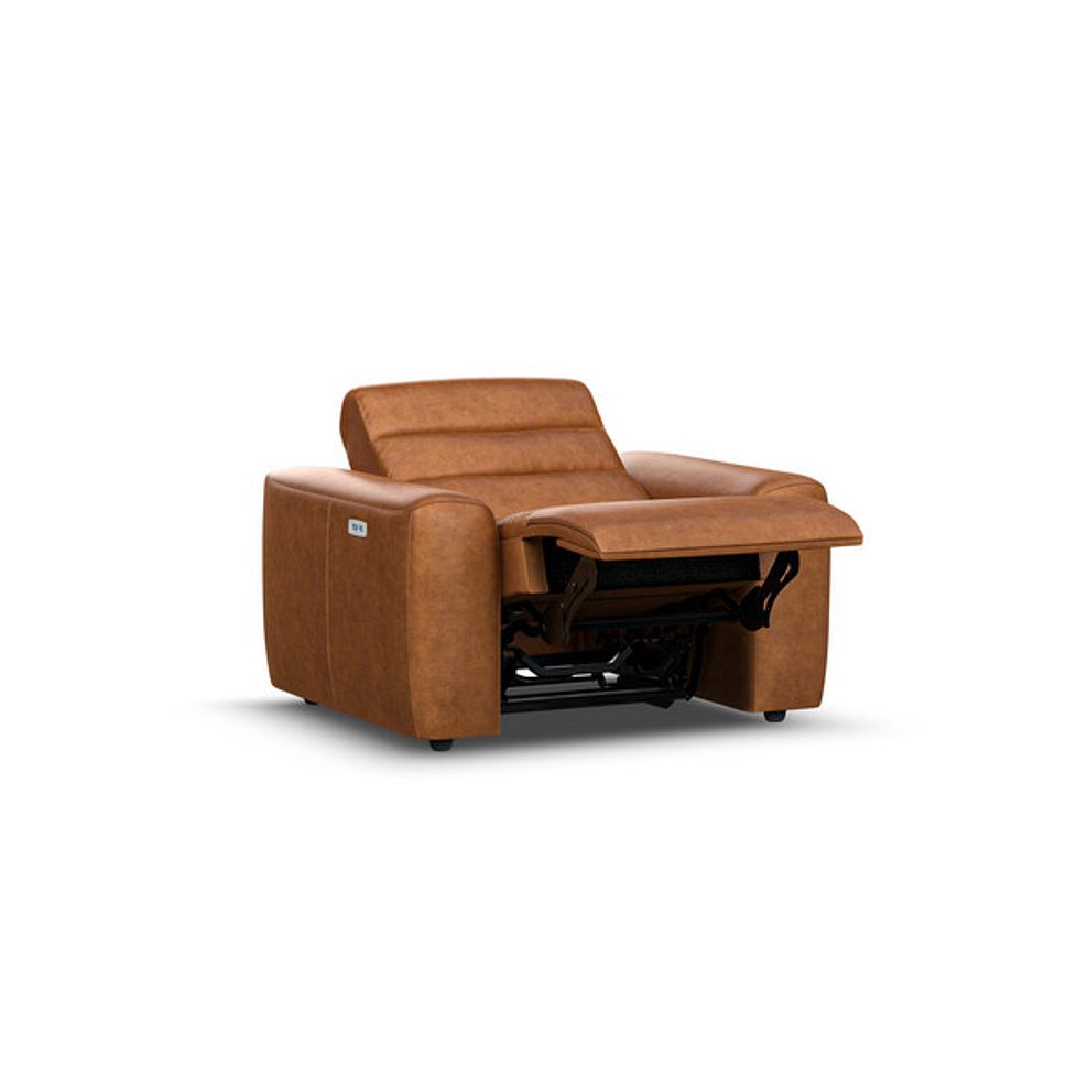 Cohen Electric Recliner Armchair in Virgo Cognac Leather 3