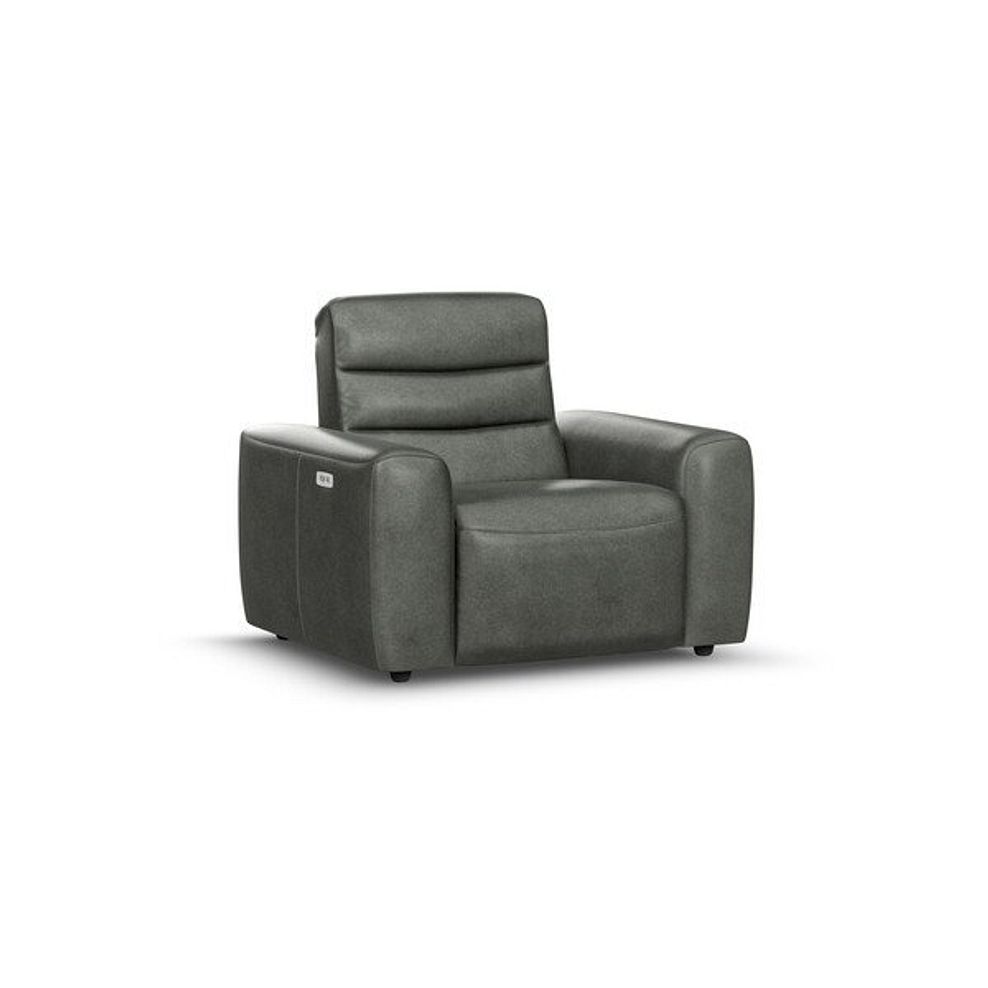 Cohen Electric Recliner Armchair in Virgo Lead Leather 1