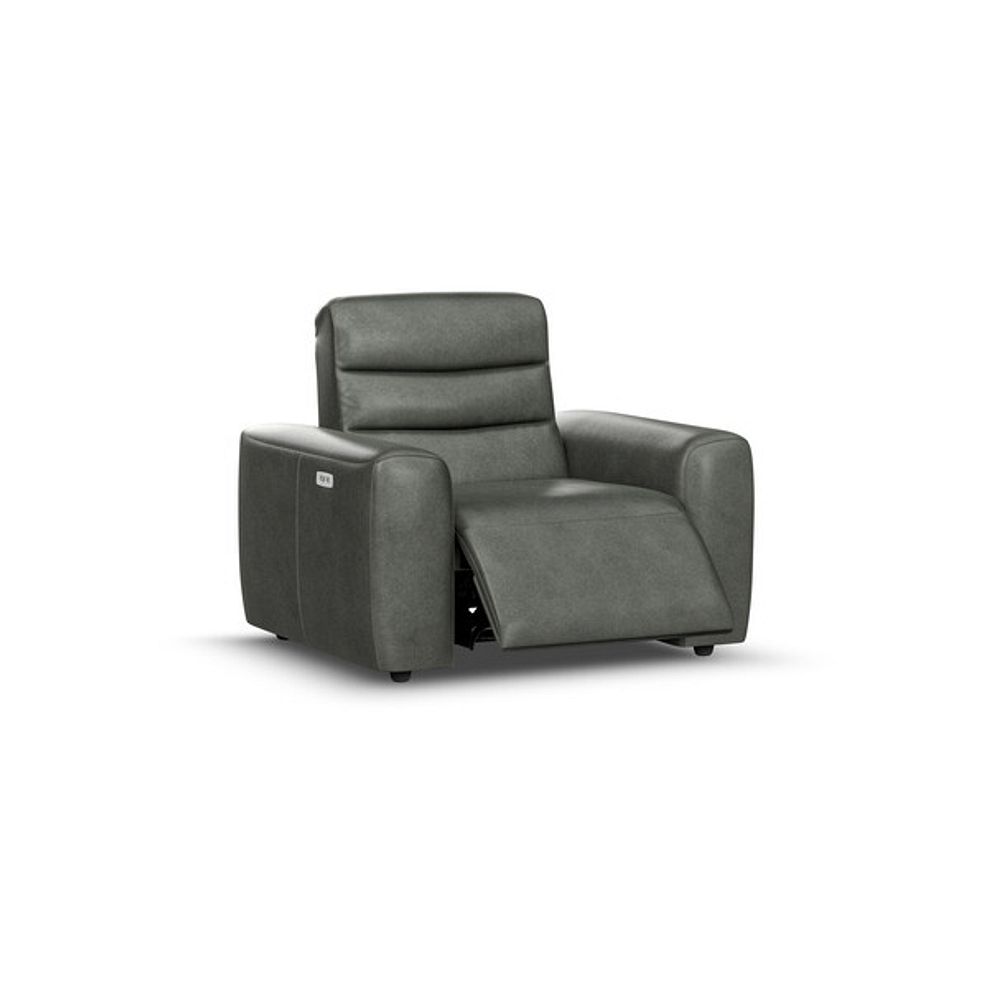 Cohen Electric Recliner Armchair in Virgo Lead Leather 2