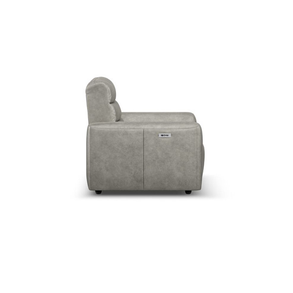 Cohen Electric Recliner Armchair in Virgo Platinum Leather 6