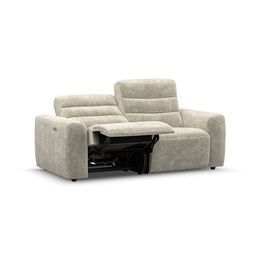 Cohen Group 8 Electric Recliner in Plush Beige Fabric 3