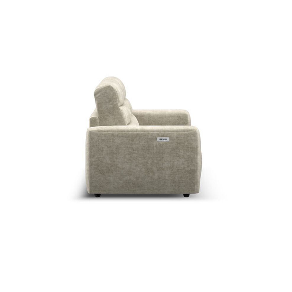 Cohen Group 8 Electric Recliner in Plush Beige Fabric 7