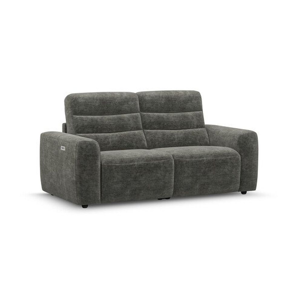 Cohen Group 8 Electric Recliner in Plush Charcoal Fabric 1