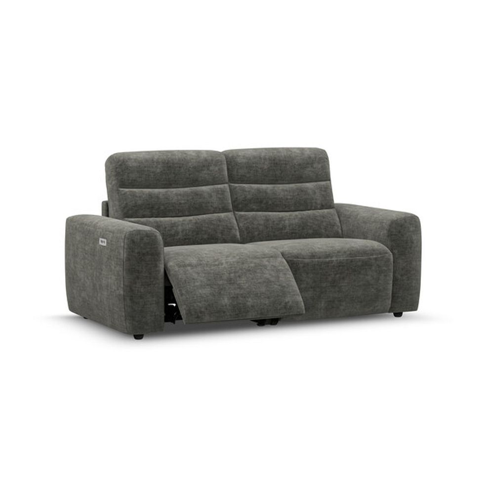 Cohen Group 8 Electric Recliner in Plush Charcoal Fabric 2