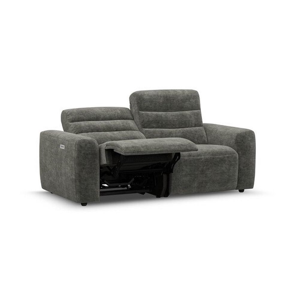 Cohen Group 8 Electric Recliner in Plush Charcoal Fabric 3