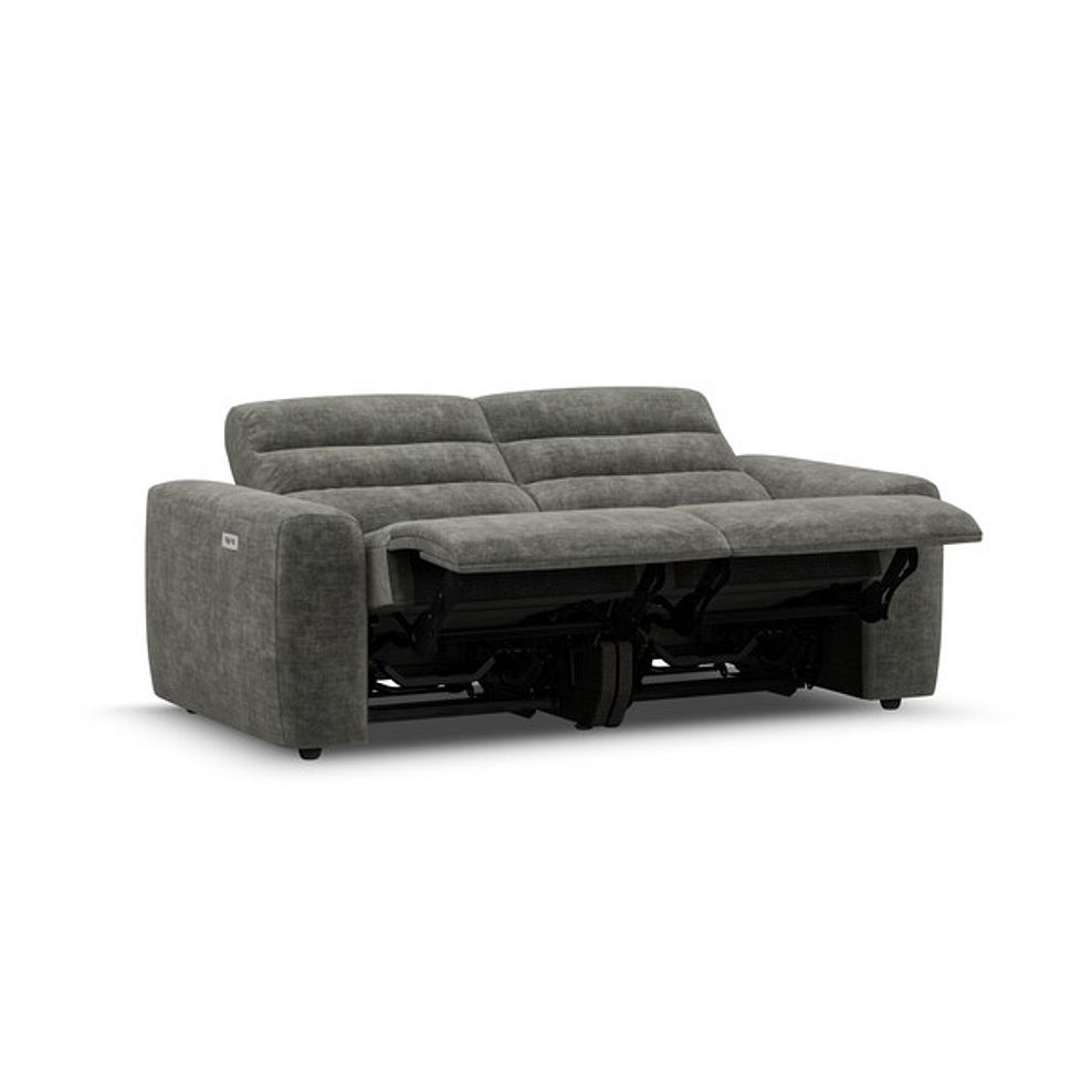Cohen Group 8 Electric Recliner in Plush Charcoal Fabric 4