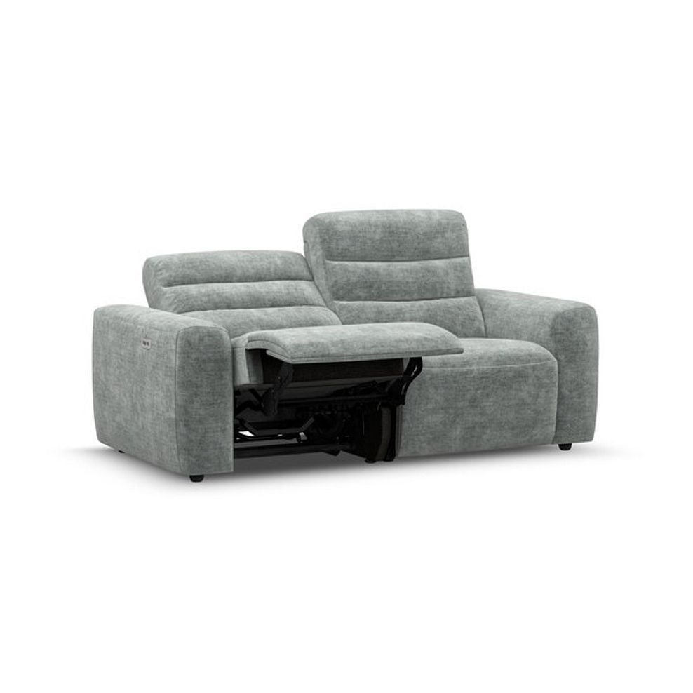 Cohen Group 8 Electric Recliner in Plush Silver Fabric 3