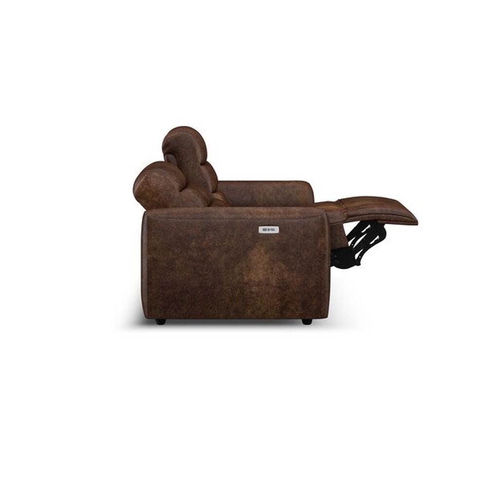 Cohen Group 8 Electric Recliner in Ranch Dark Brown Fabric 8