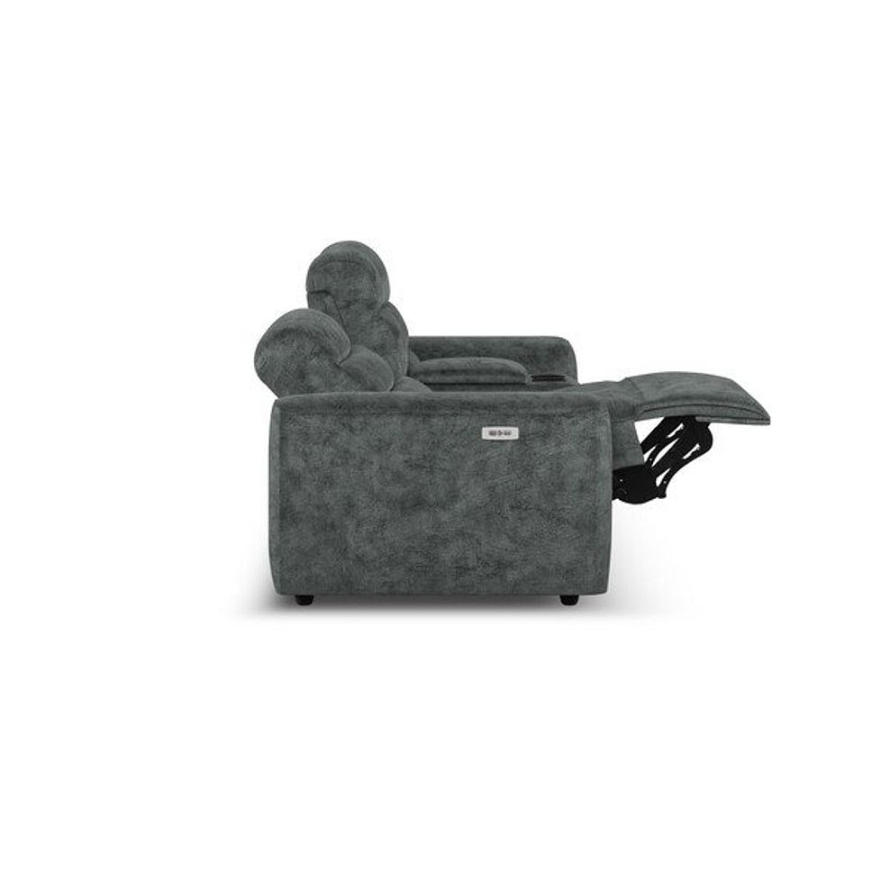 Cohen Group 8 Electric Recliner with 1 console in Dapple Grey Fabric 8