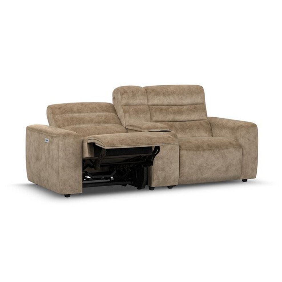 Cohen Group 8 Electric Recliner with 1 console in Dapple Taupe Fabric 3