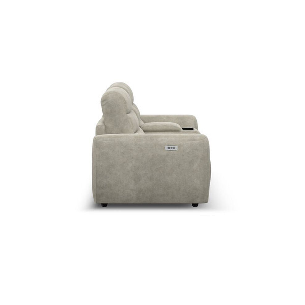 Cohen Group 8 Electric Recliner with 1 console in Miller Taupe Fabric 7