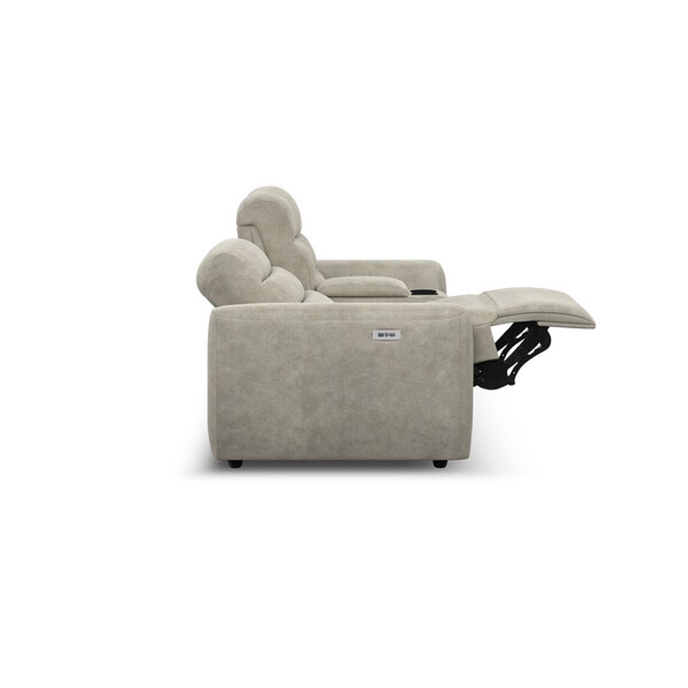 Cohen Group 8 Electric Recliner with 1 console in Miller Taupe Fabric 8