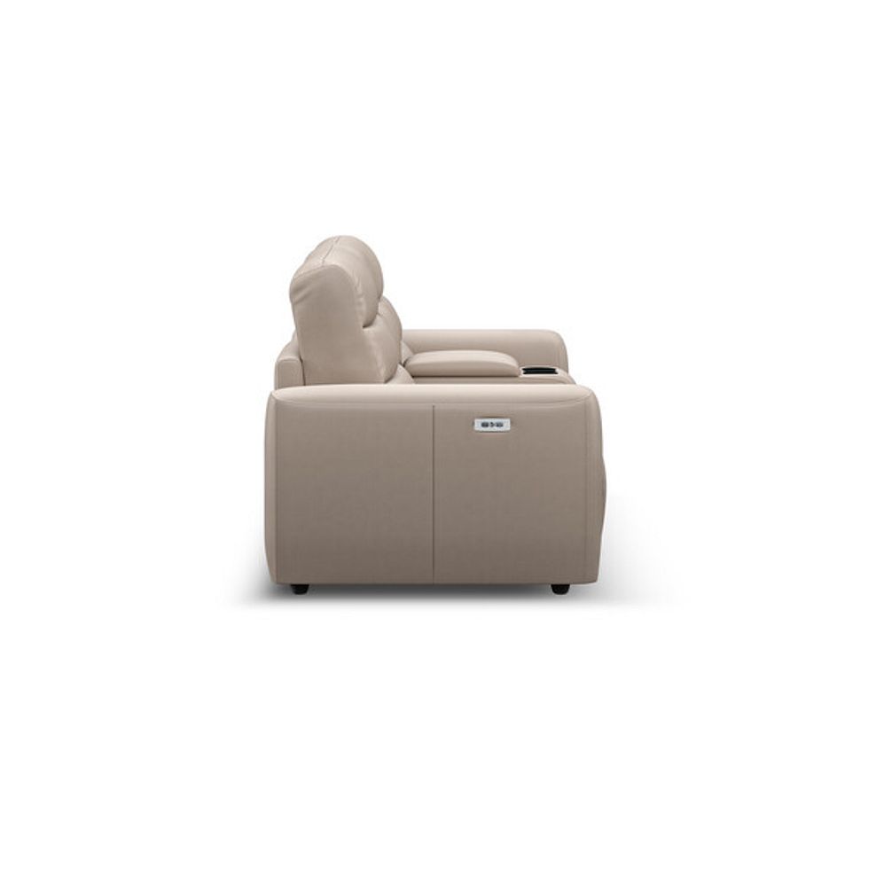 Cohen Group 8 Electric Recliner with 1 console in Virgo Buff Leather 7