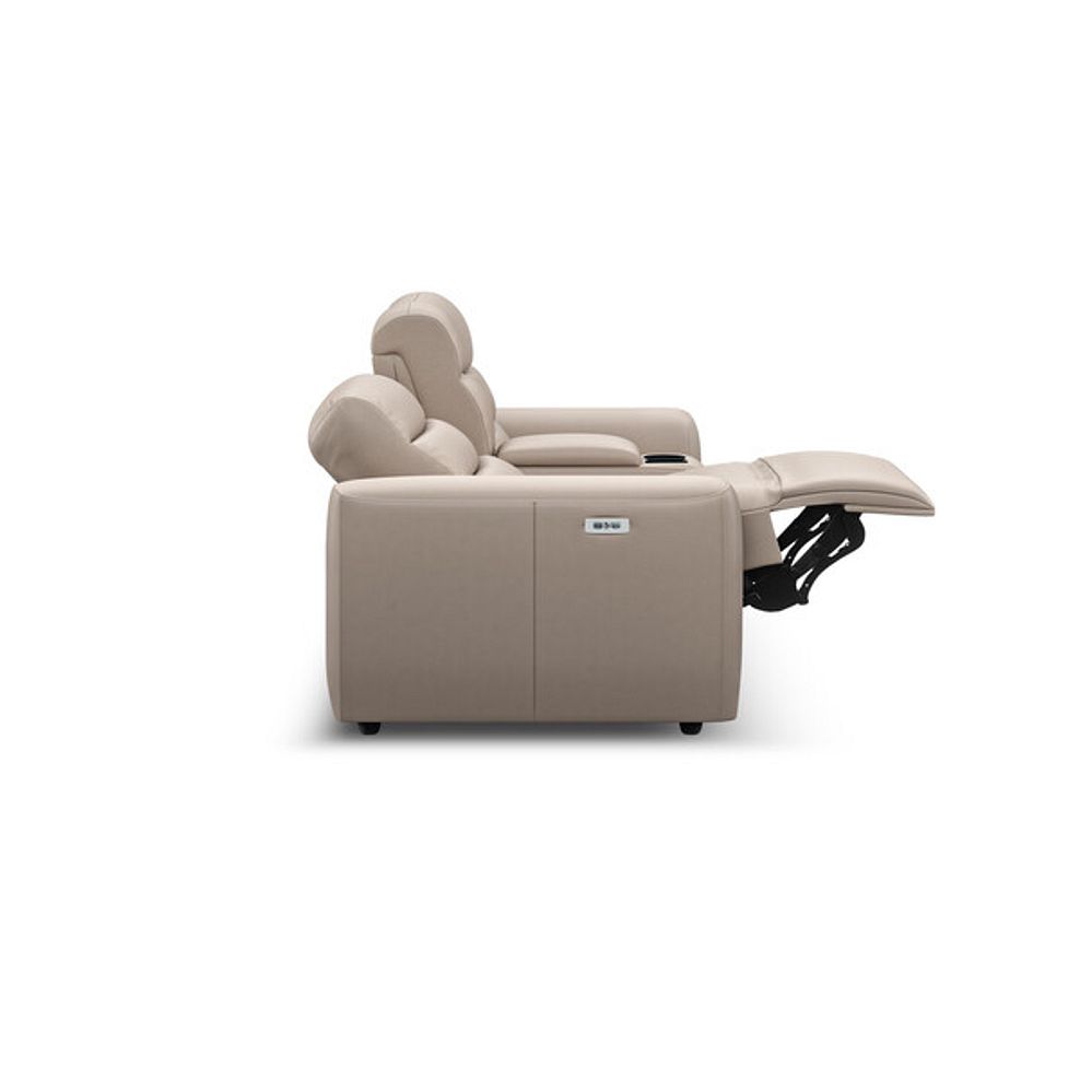 Cohen Group 8 Electric Recliner with 1 console in Virgo Buff Leather 8
