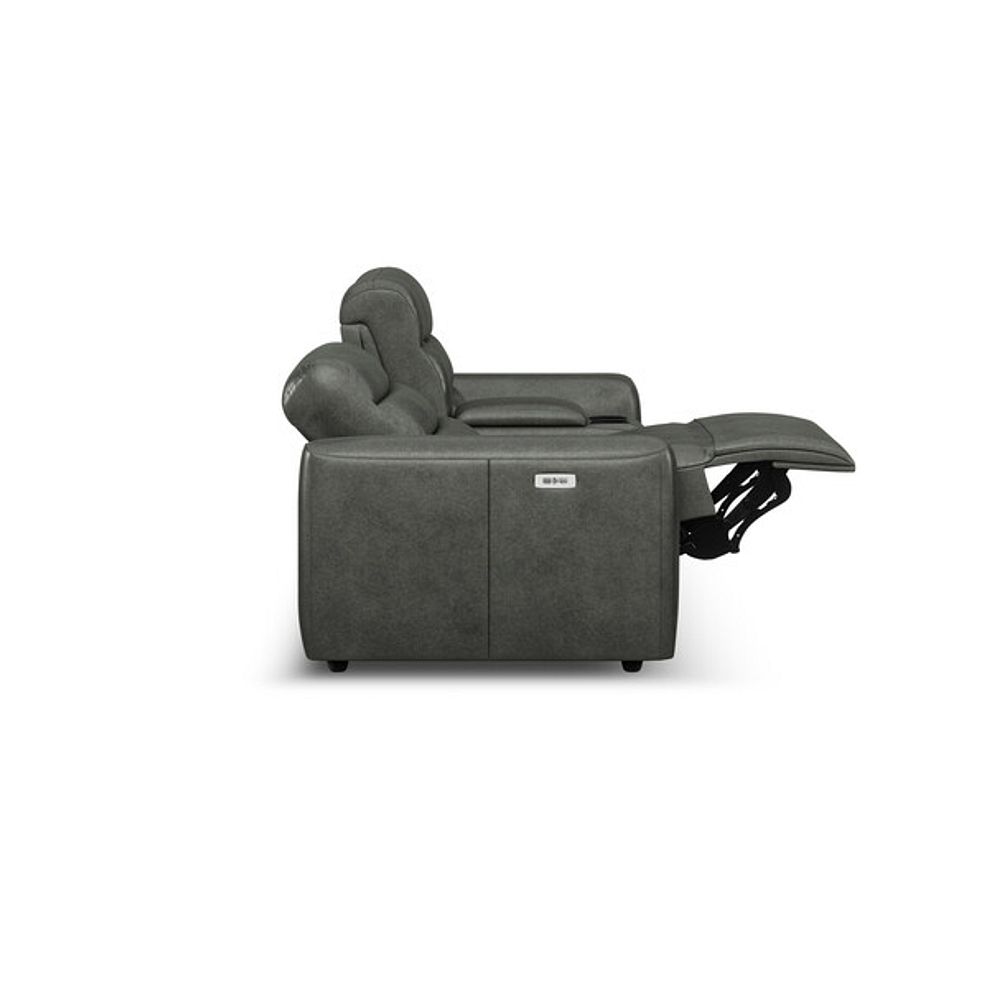 Cohen Group 8 Electric Recliner with 1 console in Virgo Lead Leather 8