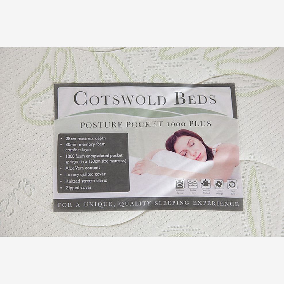 Cotswold Beds: Posture Pocket 1000 Plus King-Size Mattress (Soft/Medium) 3