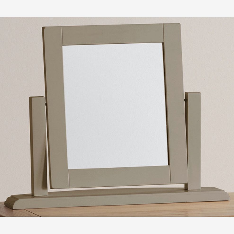 St Ives Natural Oak and Light Grey Painted Dressing Table Mirror 2