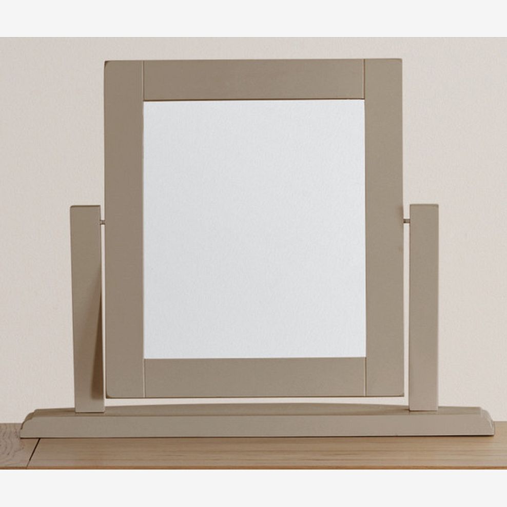 St Ives Natural Oak and Light Grey Painted Dressing Table Mirror 3