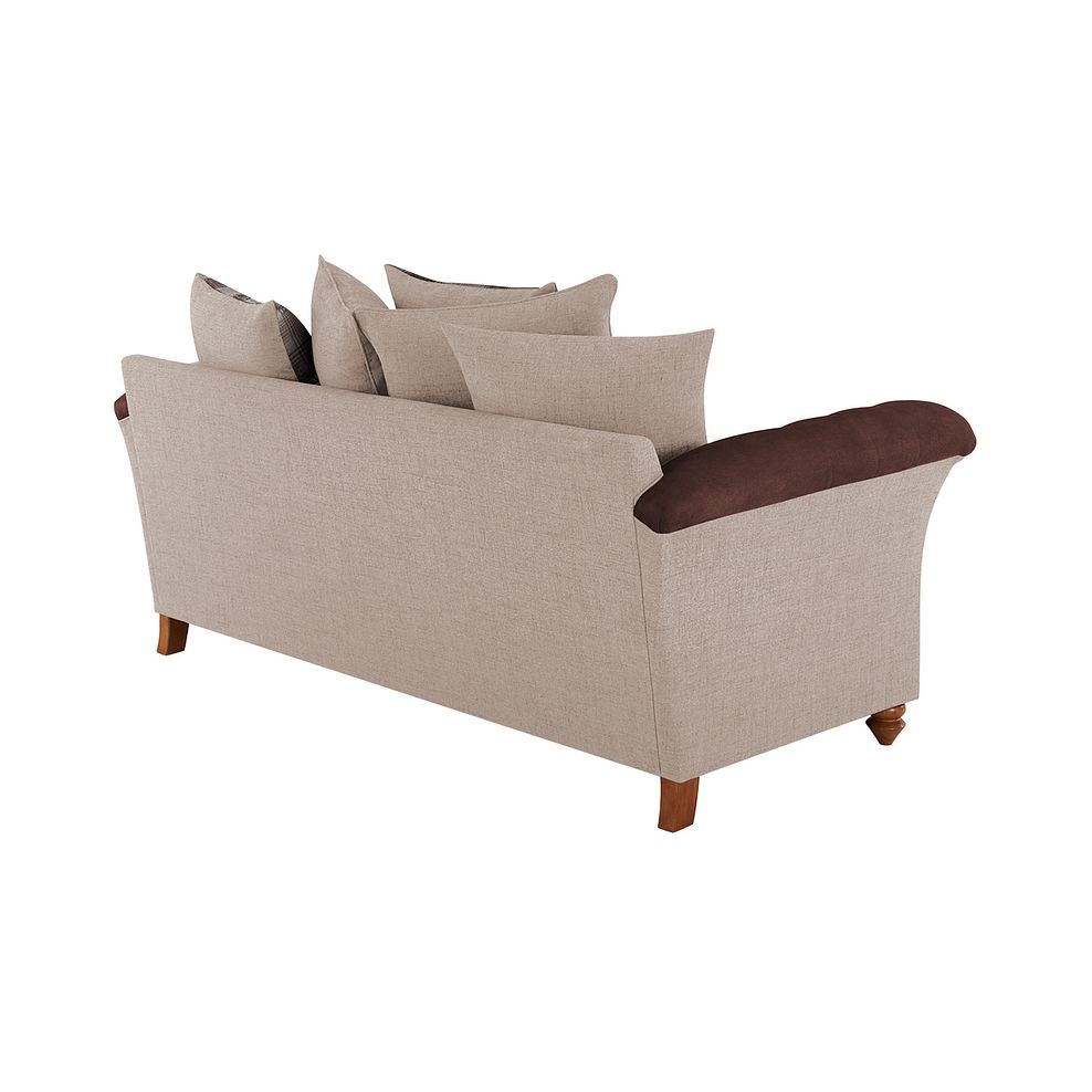 Dexter 3 Seater Pillow Back Sofa in Beige fabric 4