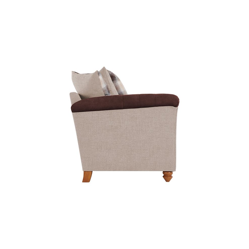 Dexter 4 Seater Pillow Back Sofa in Beige fabric 3