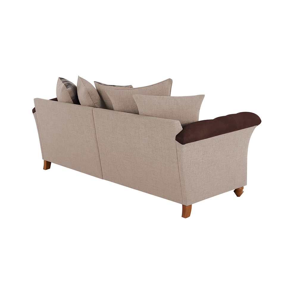 Dexter 4 Seater Pillow Back Sofa in Beige fabric Thumbnail 4