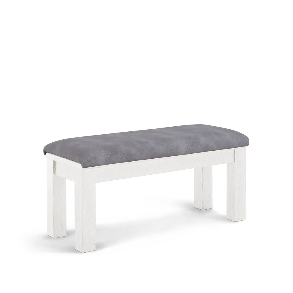 110cm Bench Pad - Dappled Silver Fabric 1