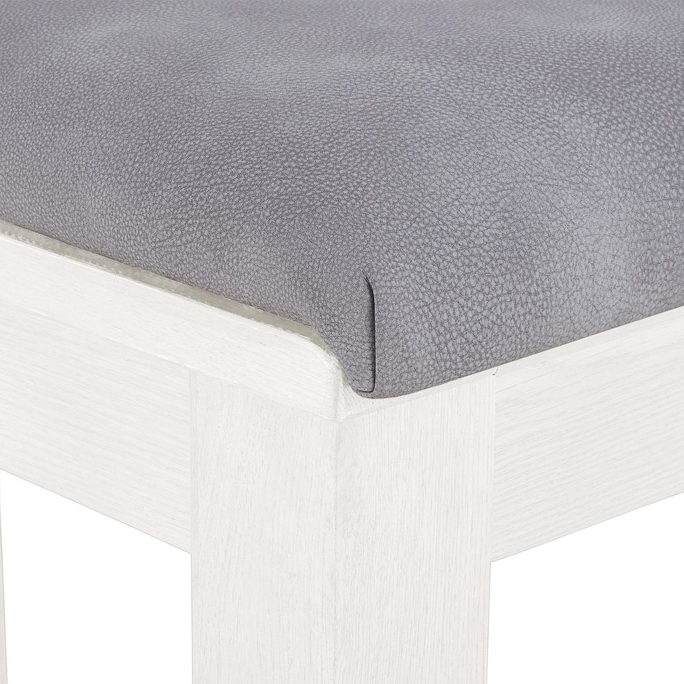 110cm Bench Pad - Dappled Silver Fabric 4