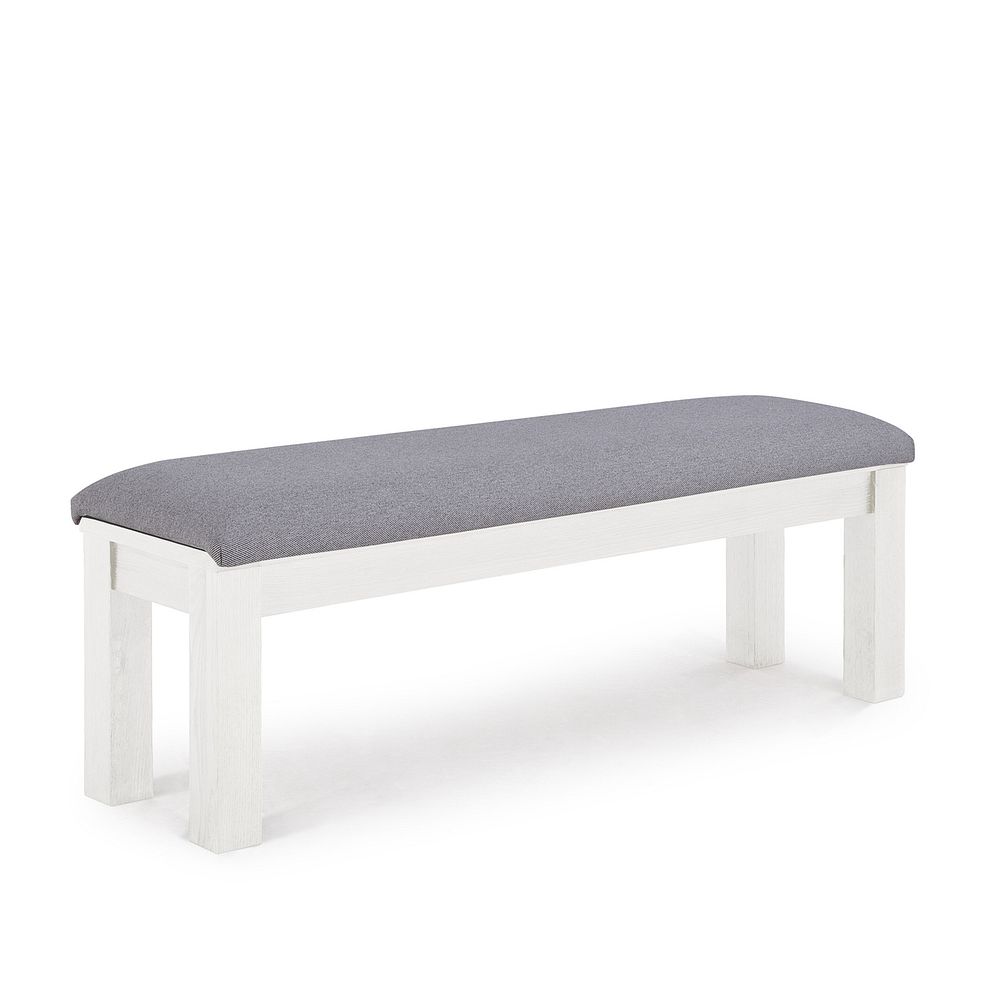 150cm Bench Pad - Hampton Silver Fabric 2
