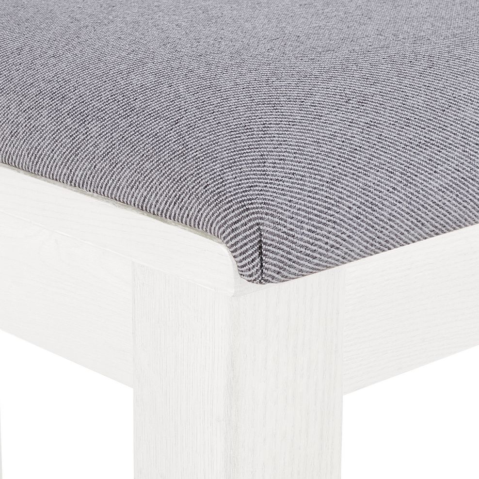 150cm Bench Pad - Hampton Silver Fabric 4