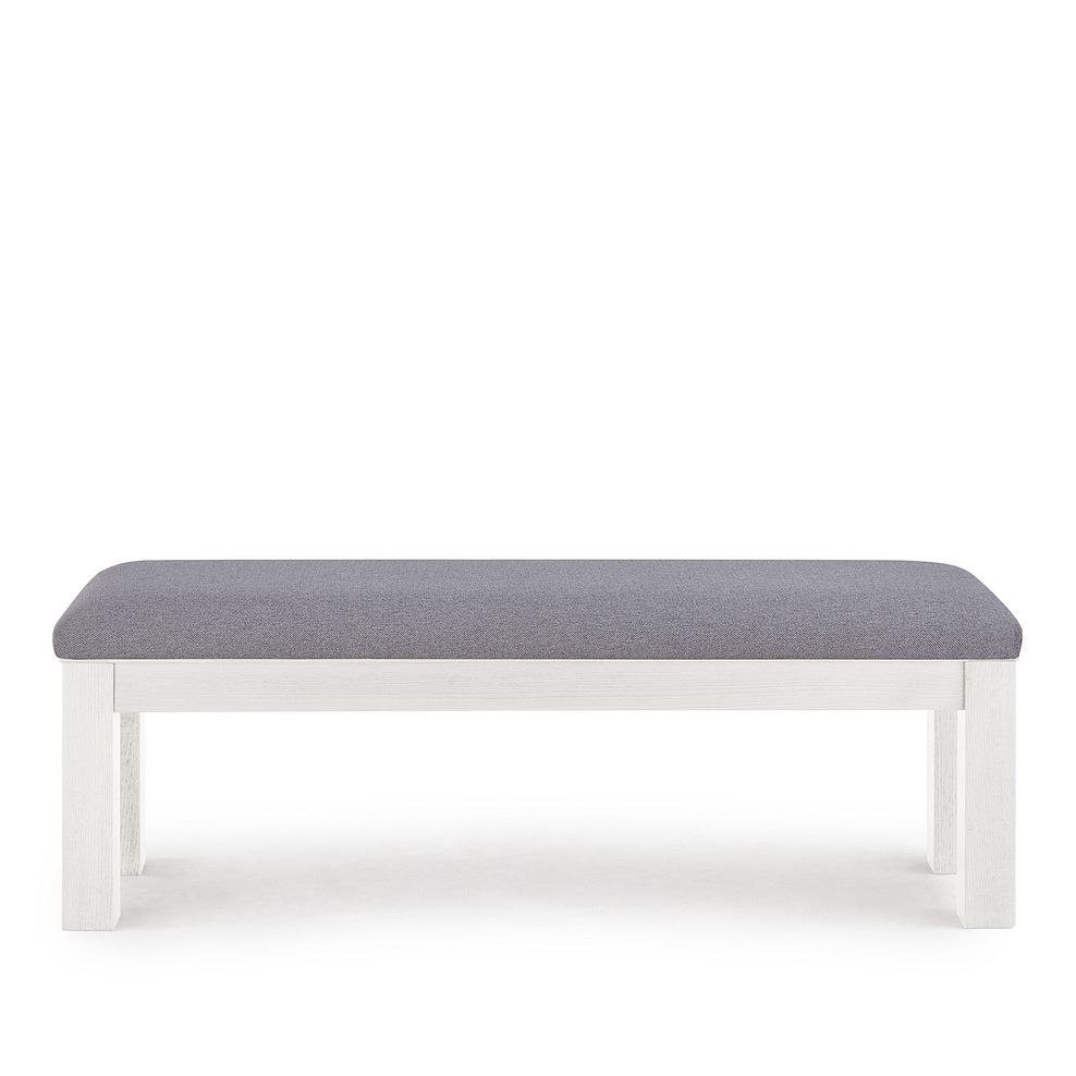150cm Bench Pad - Hampton Silver Fabric 1