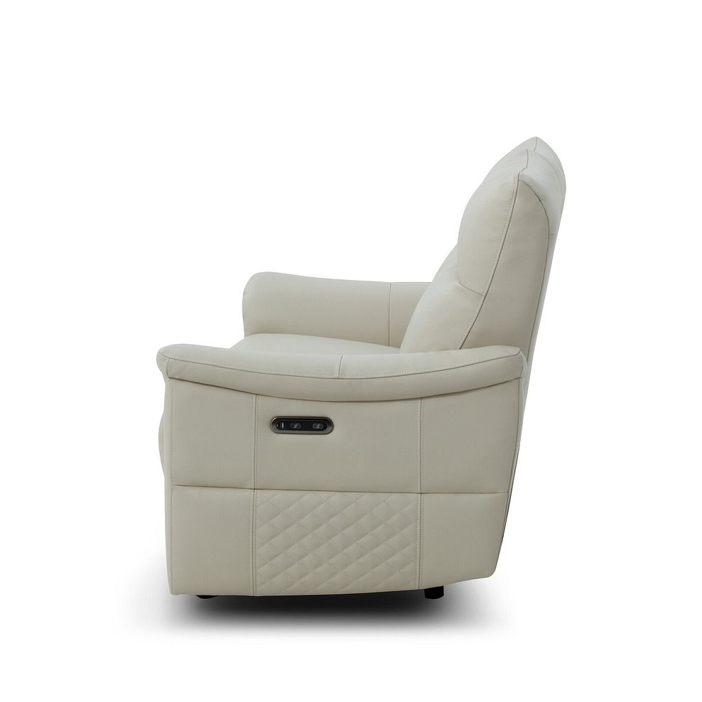 Aldo 2 Seater Recliner Sofa in Bone China Leather 5