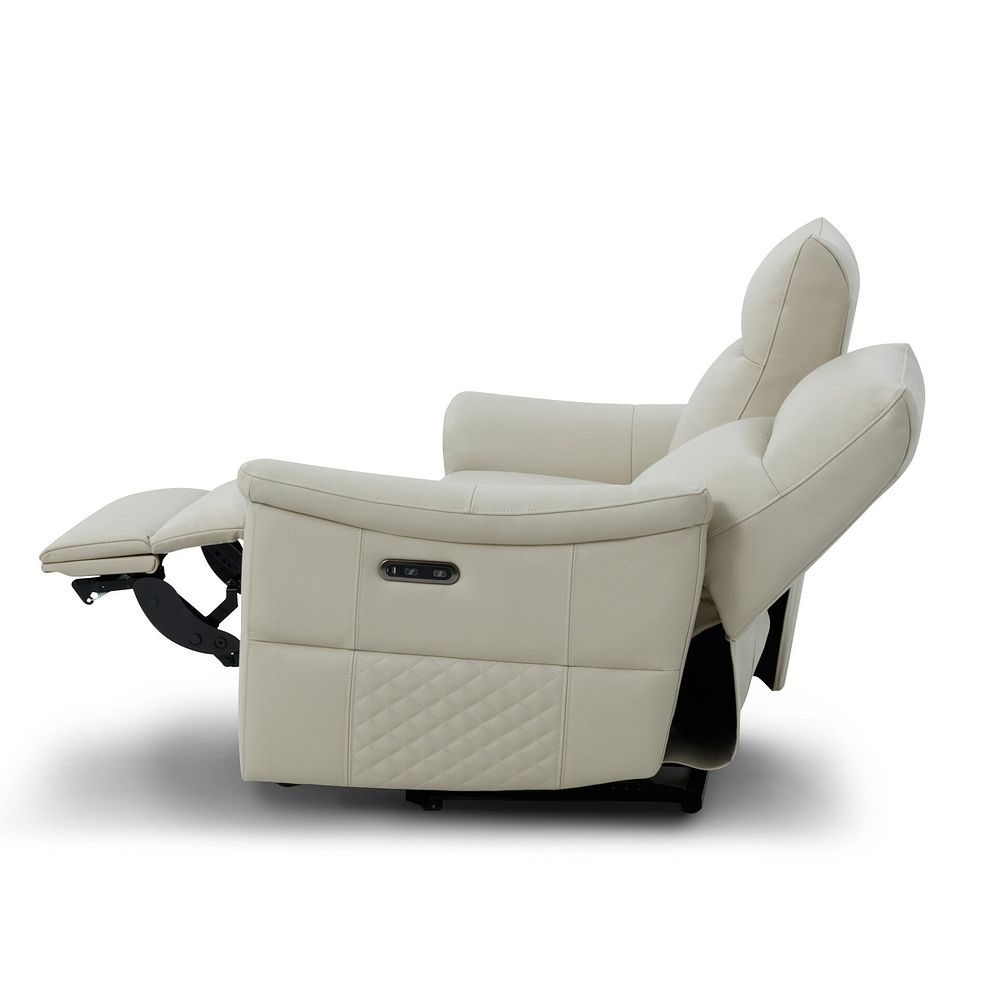Aldo 2 Seater Recliner Sofa in Bone China Leather 6