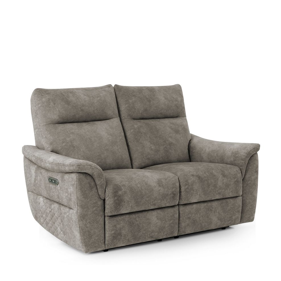 Aldo 2 Seater Recliner Sofa in Marble Mink Fabric 1